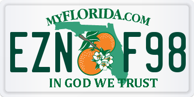 FL license plate EZNF98