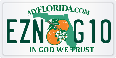 FL license plate EZNG10