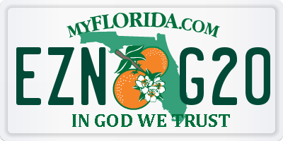 FL license plate EZNG20