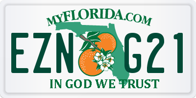 FL license plate EZNG21