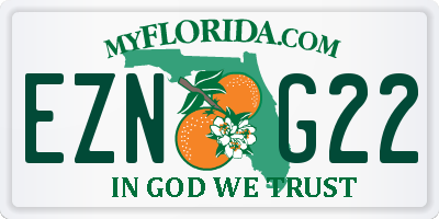 FL license plate EZNG22