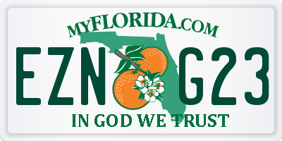 FL license plate EZNG23