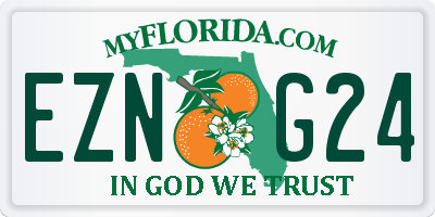 FL license plate EZNG24