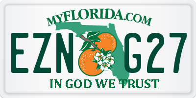 FL license plate EZNG27