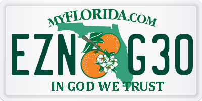 FL license plate EZNG30