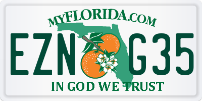 FL license plate EZNG35