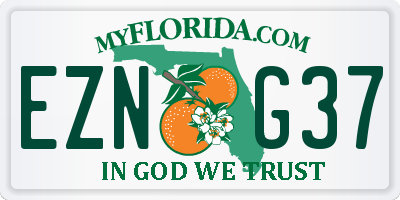 FL license plate EZNG37