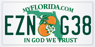 FL license plate EZNG38