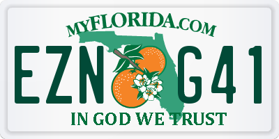 FL license plate EZNG41