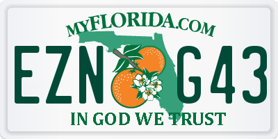 FL license plate EZNG43