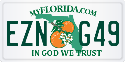 FL license plate EZNG49