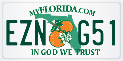 FL license plate EZNG51