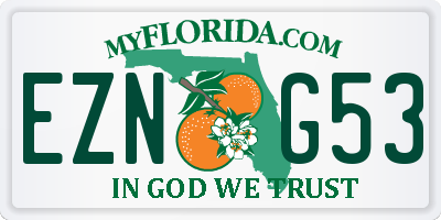 FL license plate EZNG53