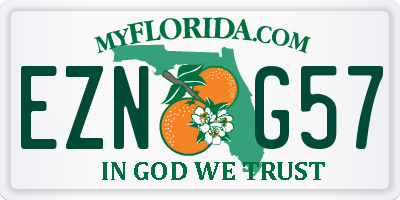 FL license plate EZNG57