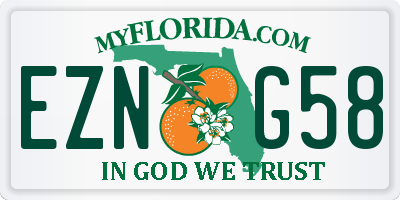 FL license plate EZNG58