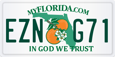 FL license plate EZNG71