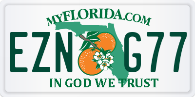 FL license plate EZNG77