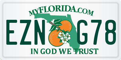 FL license plate EZNG78