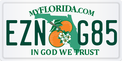 FL license plate EZNG85