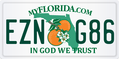 FL license plate EZNG86