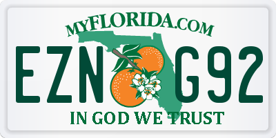 FL license plate EZNG92