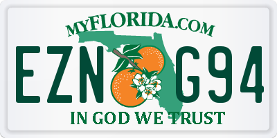 FL license plate EZNG94