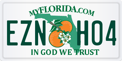 FL license plate EZNH04