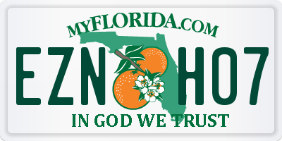 FL license plate EZNH07