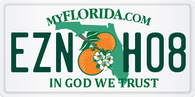 FL license plate EZNH08