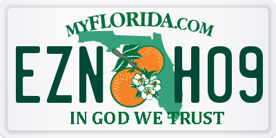 FL license plate EZNH09