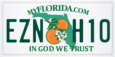 FL license plate EZNH10