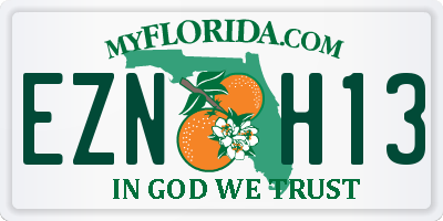 FL license plate EZNH13