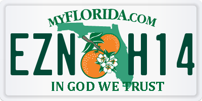 FL license plate EZNH14