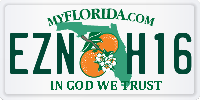 FL license plate EZNH16