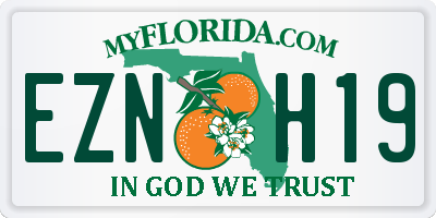 FL license plate EZNH19