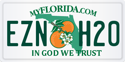 FL license plate EZNH20