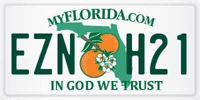 FL license plate EZNH21