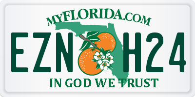 FL license plate EZNH24