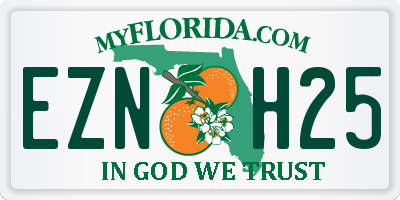 FL license plate EZNH25