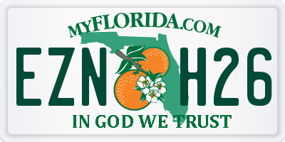 FL license plate EZNH26