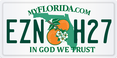 FL license plate EZNH27