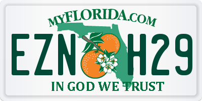 FL license plate EZNH29