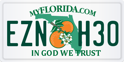 FL license plate EZNH30