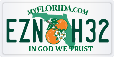 FL license plate EZNH32