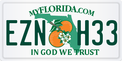 FL license plate EZNH33