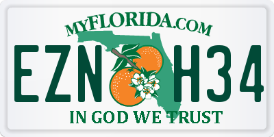 FL license plate EZNH34