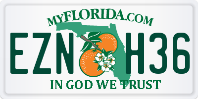 FL license plate EZNH36