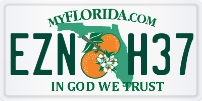 FL license plate EZNH37