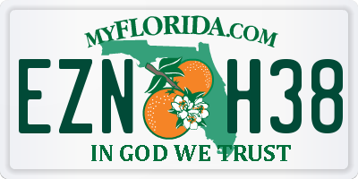 FL license plate EZNH38