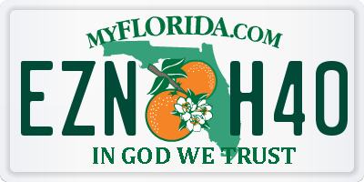 FL license plate EZNH40